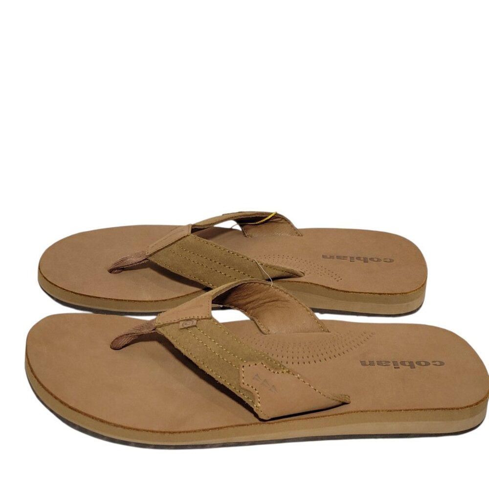 Cobian Lazo Flip Flop Sandals Men Size 11 CAMPO DEL SOL Tan Leather Arch Support - Picture 8 of 16
